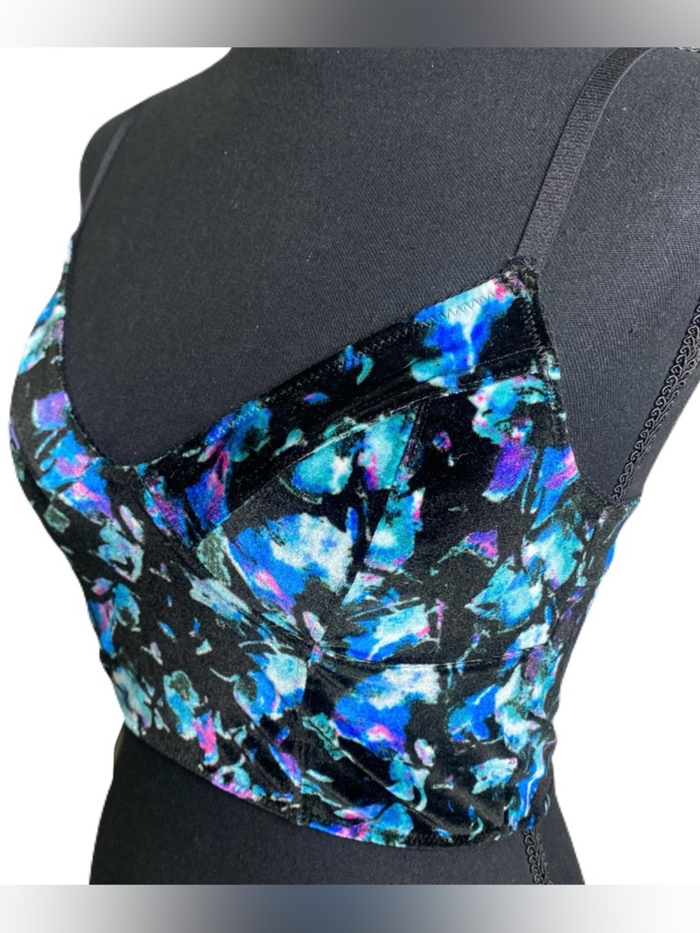 Free People Intimately Velvet Floral Print Bralette Women’s Small